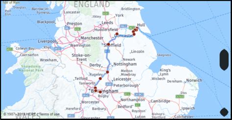 hull to coventry distance